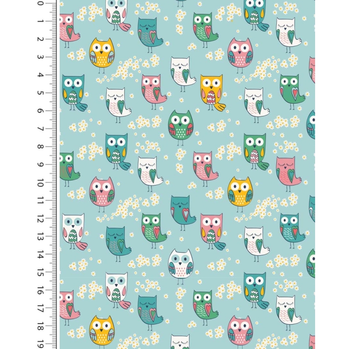 Poplin little ones colourful owl 5278