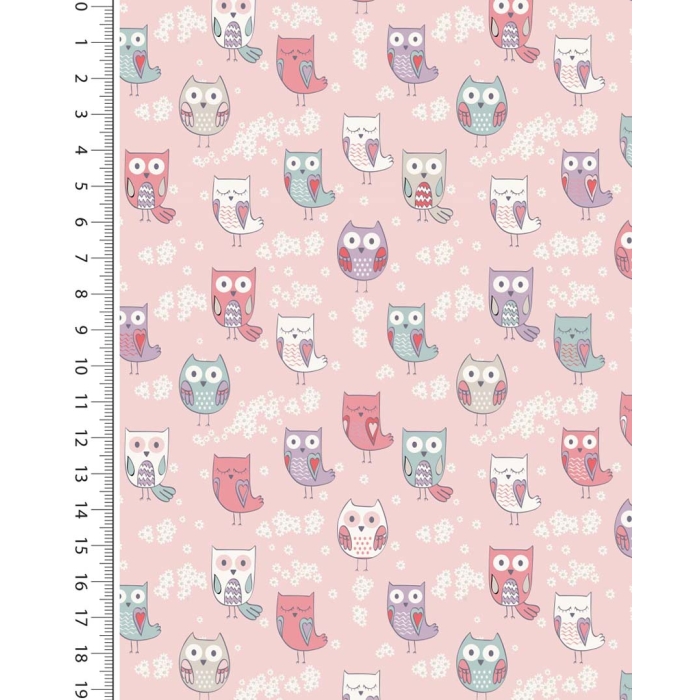 Poplin little ones colourful owl 5278