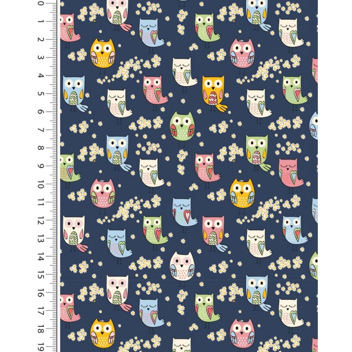 Poplin little ones colourful owl 5278