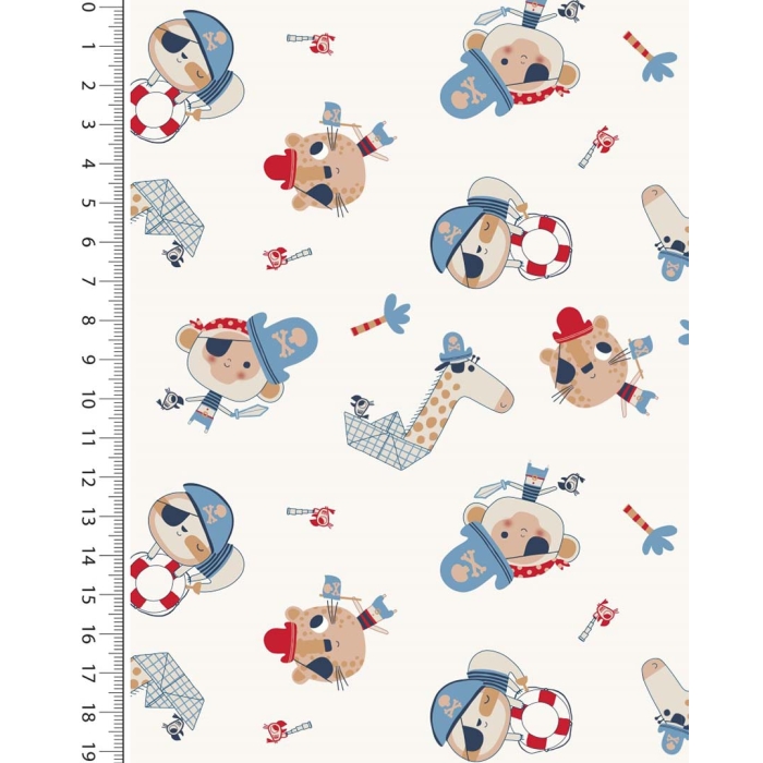 Poplin little ones pirates 5281
