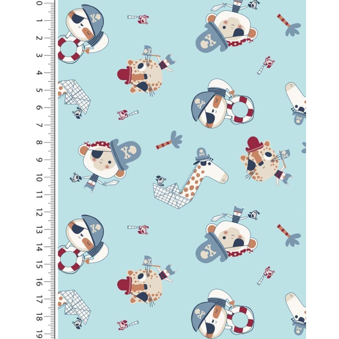 Poplin little ones pirates 5281