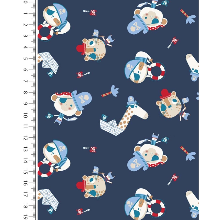 Poplin little ones pirates 5281