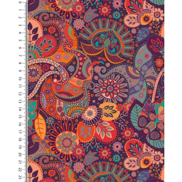 Alpen fleece digital toff retro flower 5377