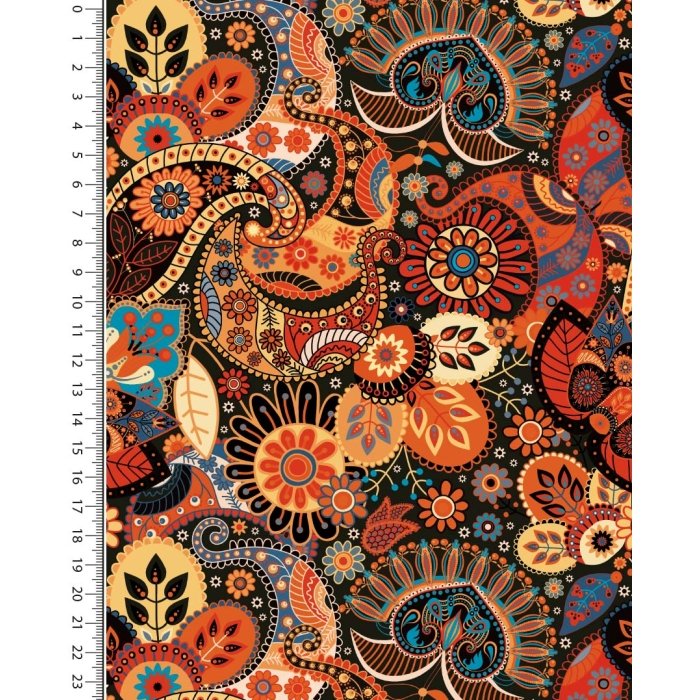 Alpen fleece digital toff retro flower 5377