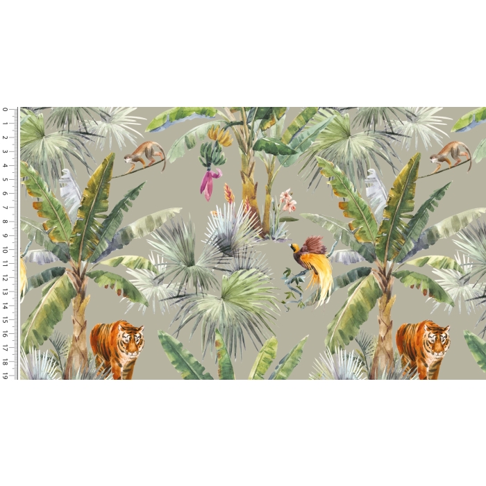 Viscose woven digital stylez tiger 5277