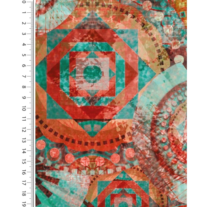 Silicone stretch poplin digital stylez mandala 5220