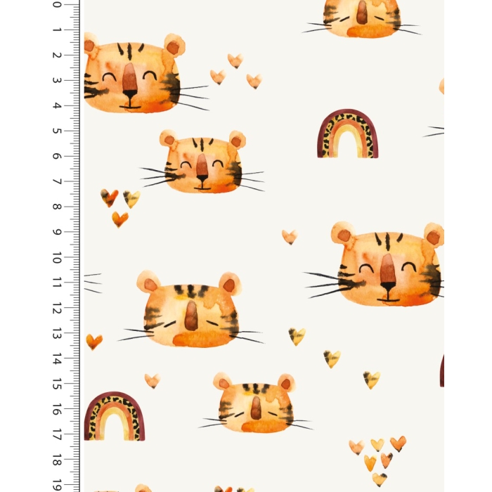 French terry digital toff tiger 5249