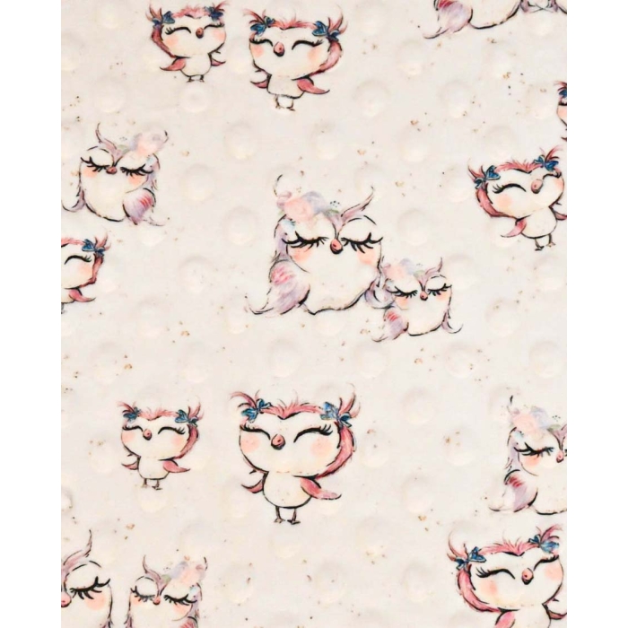 Minky digital little ones owls 5143