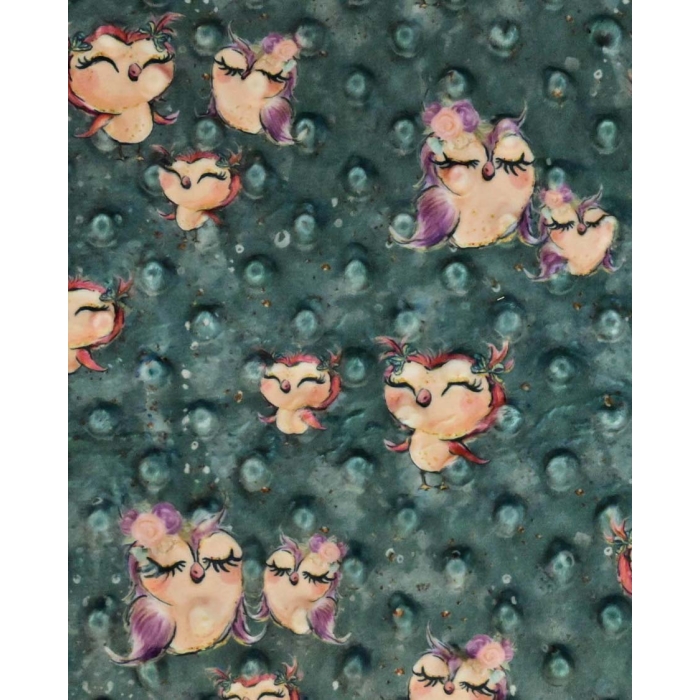 Minky digital little ones owls 5143