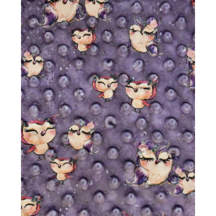 Minky digital little ones owls 5143