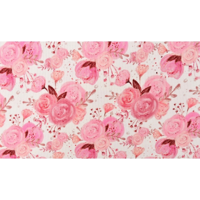 Waffle jersey digital toff sparkling flowers 5148