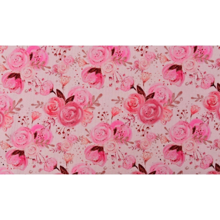Waffle jersey digital toff sparkling flowers 5148