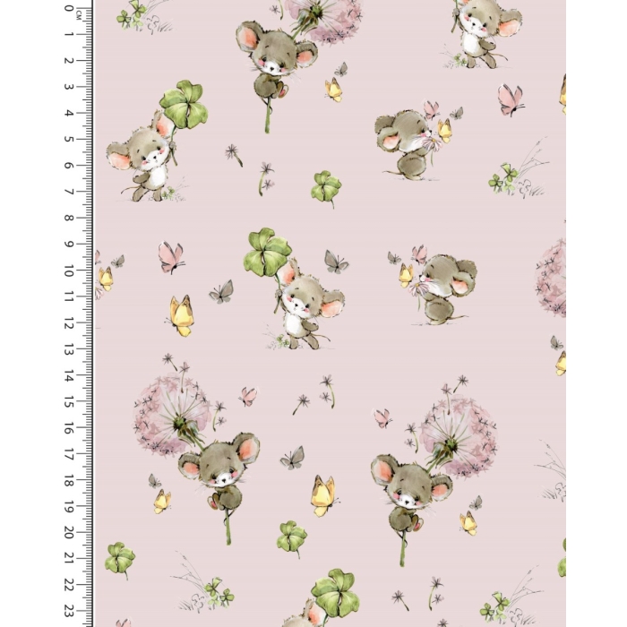 Poplin Digital Little Ones Clover Mouse 5478