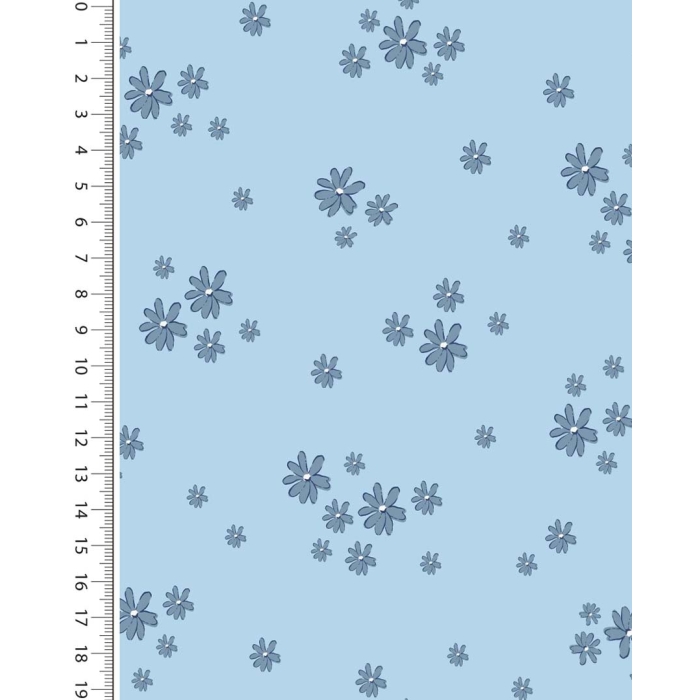 Double gauze toff dreamy flowers 5253