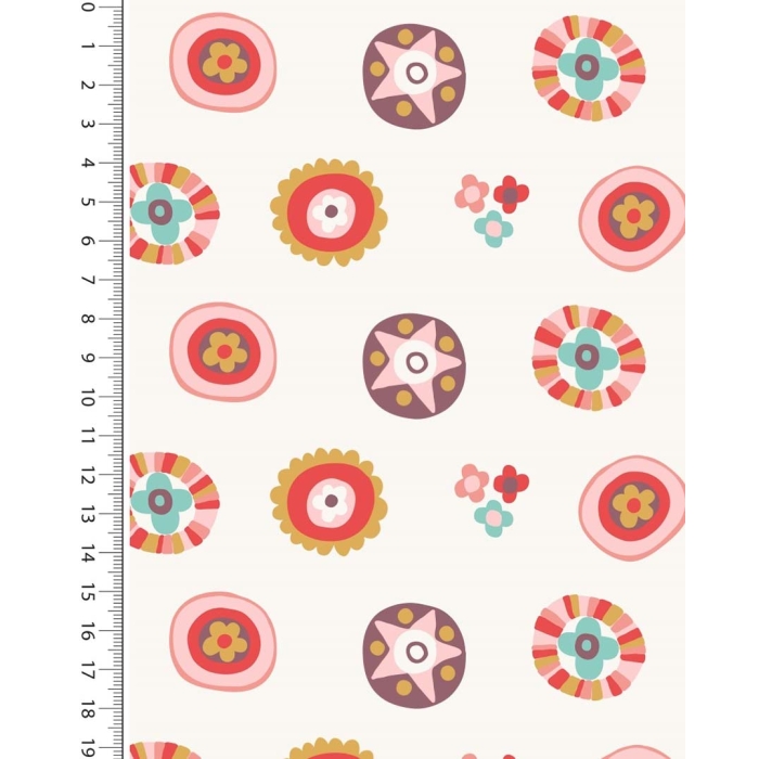 Double gauze toff retro circles 5255