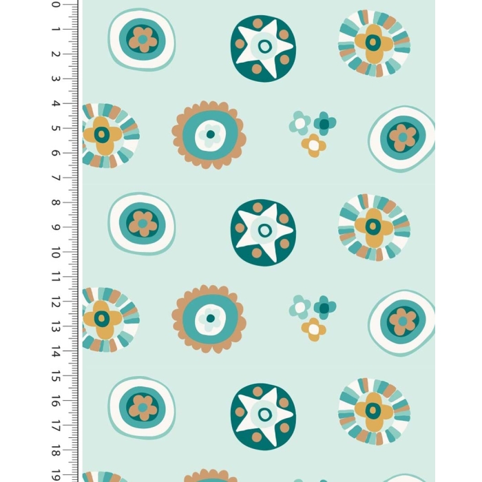 Double gauze toff retro circles 5255