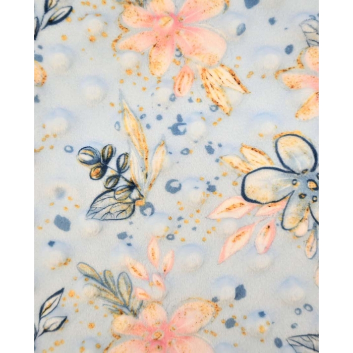 Minky dots digital toff flowers 6026