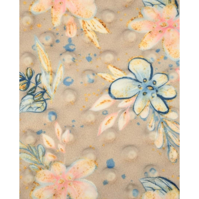 Minky dots digital toff flowers 6026