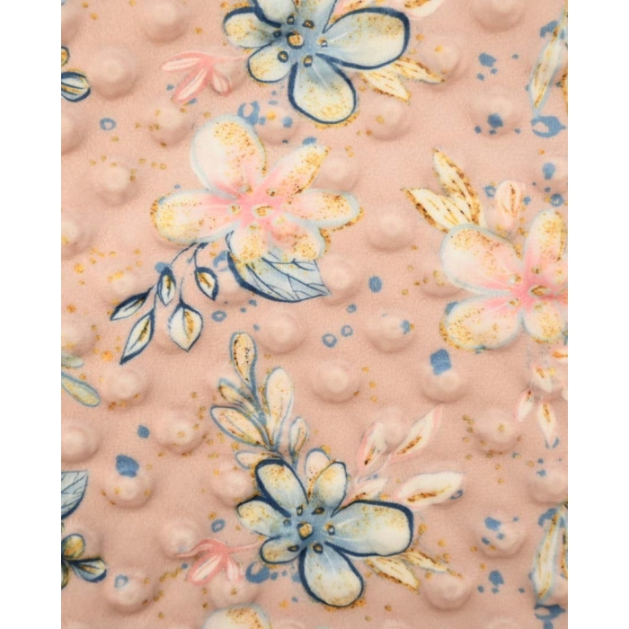 Minky dots digital toff flowers 6026