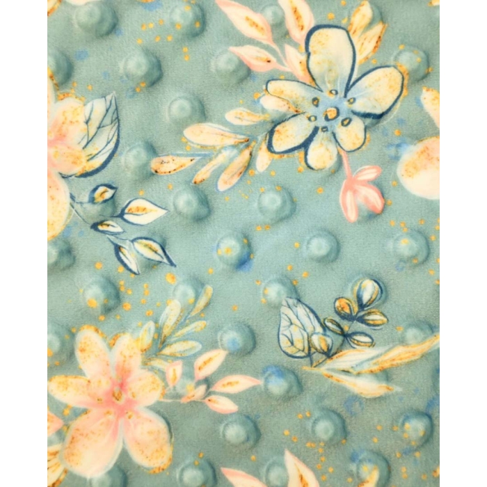 Minky dots digital toff flowers 6026