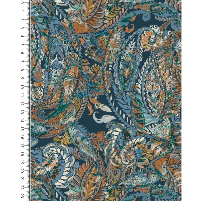 Viscose jersey digital stylez paisley 5352