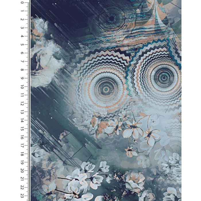 Viscose jersey digital stylez mystic flowers 5353