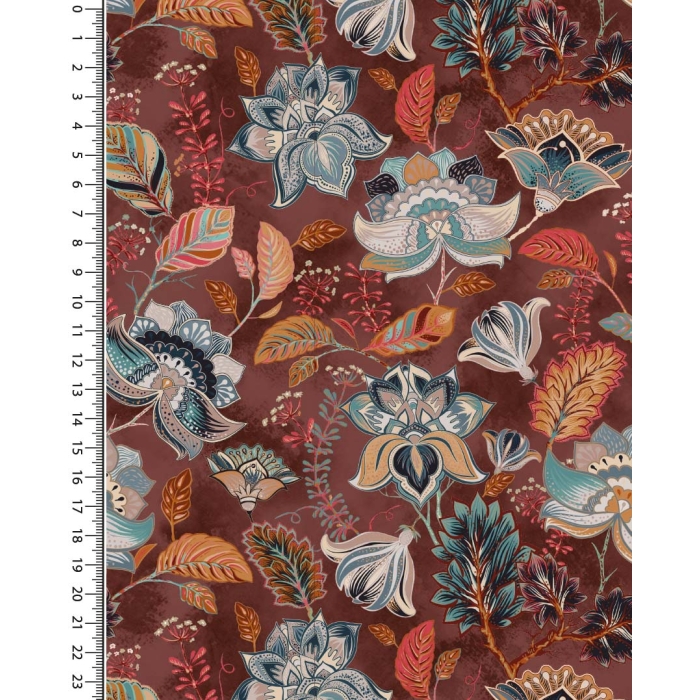 Viscose jersey digital stylez ethnic flowers 5355