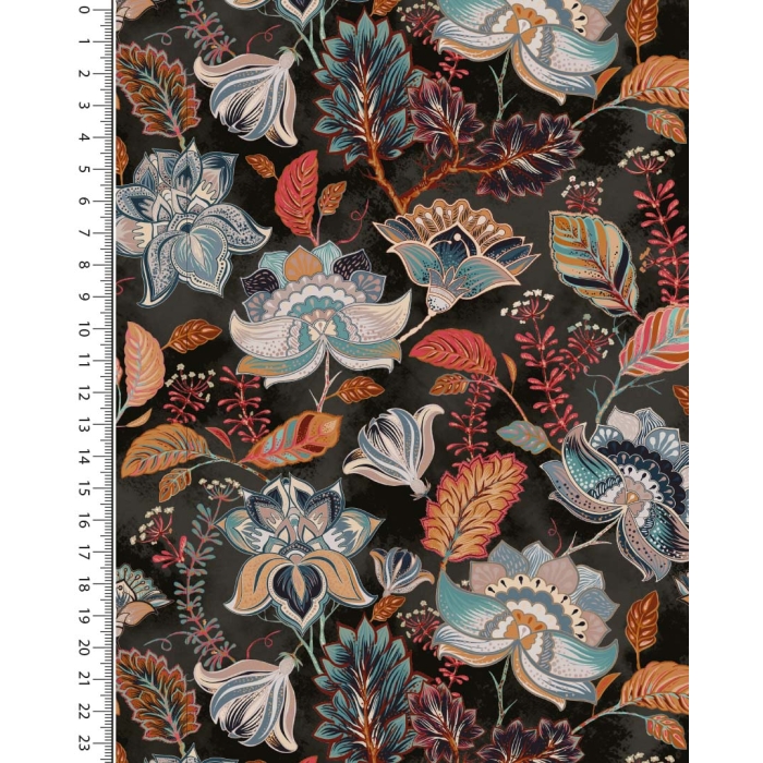 Viscose jersey digital stylez ethnic flowers 5355