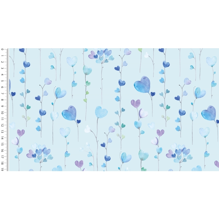 Waffle jersey digital toff heart balloons 5263