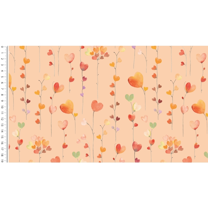 Waffle jersey digital toff heart balloons 5263