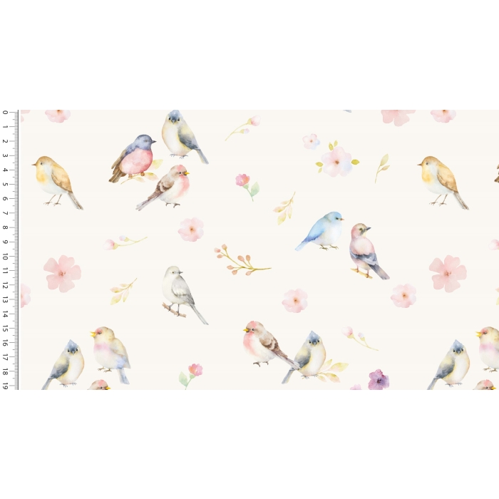 Waffle jersey digital toff birds 5072