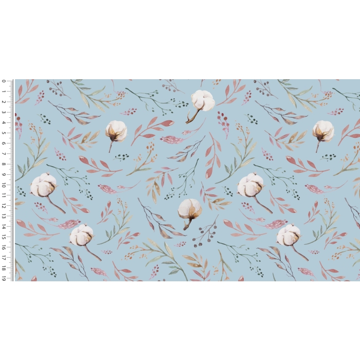 Waffle jersey digital toff cotton leaves 5073