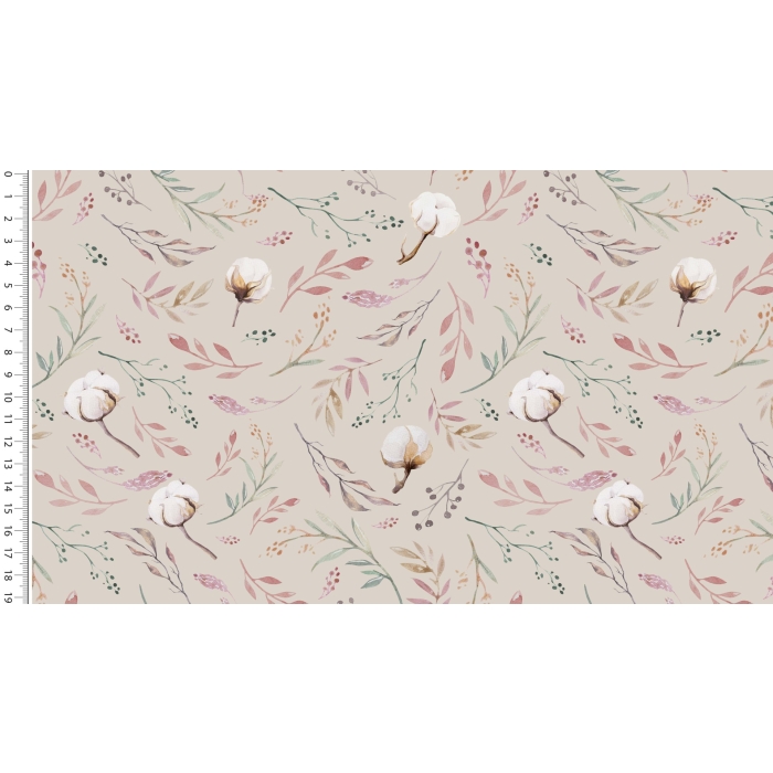 Waffle jersey digital toff cotton leaves 5073