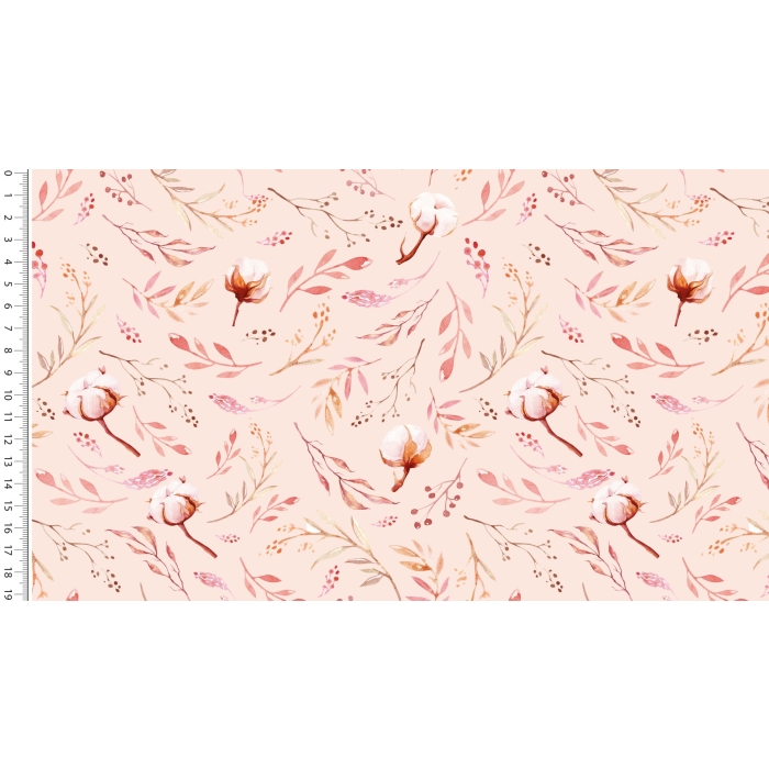 Waffle jersey digital toff cotton leaves 5073