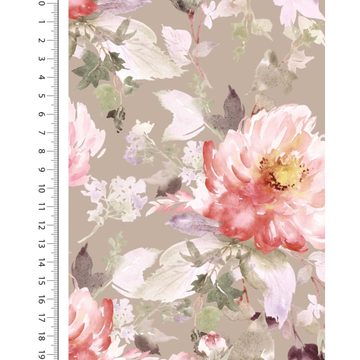 French terry digital toff bloom 5135