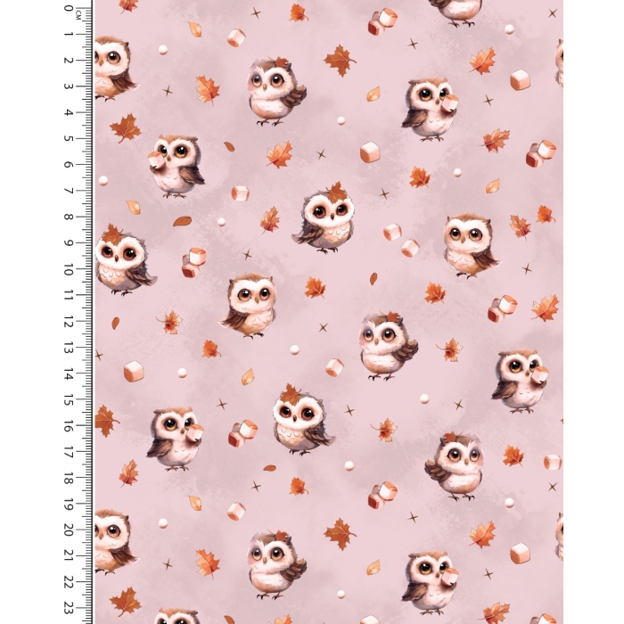 Alpen Fleece Digital Marshmallow Owl 5858