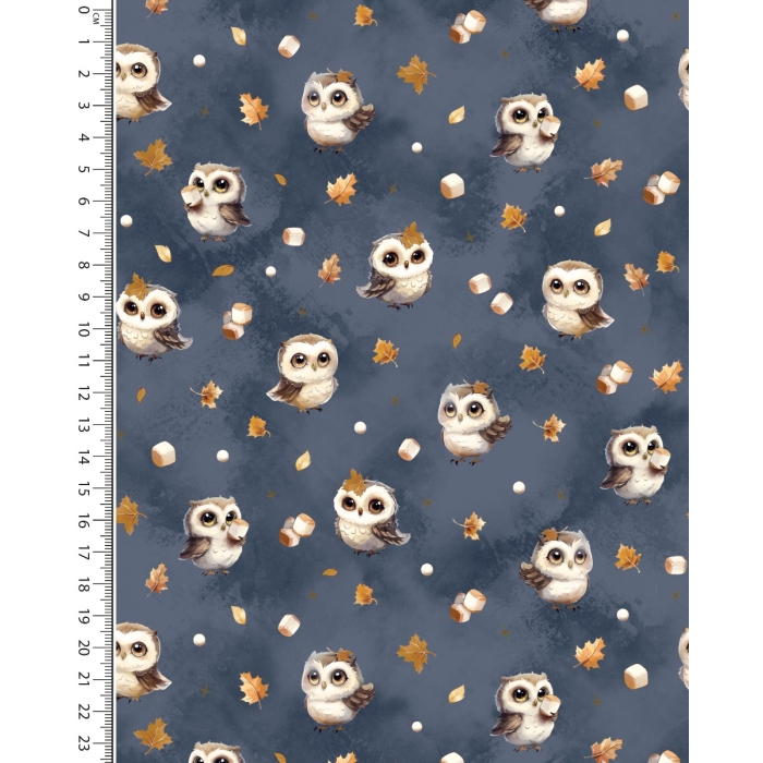 Alpen Fleece Digital Marshmallow Owl 5858