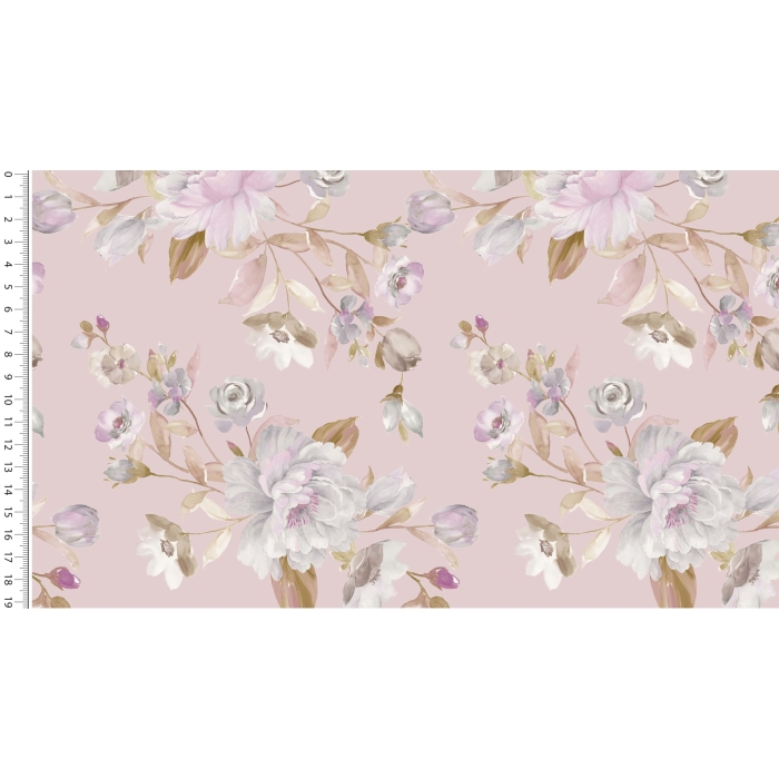 Viscose woven digital stylez wild roses 6003