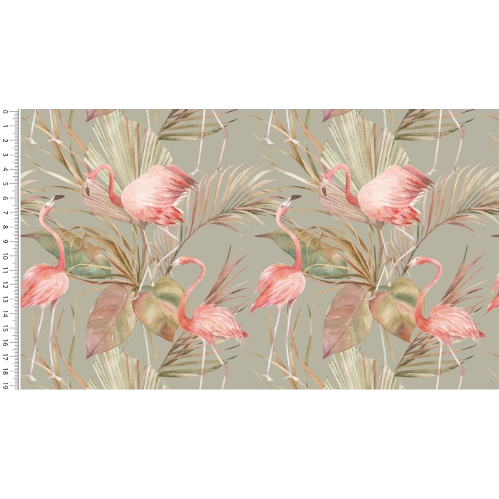 Viscose woven digital stylez flamingo 6004