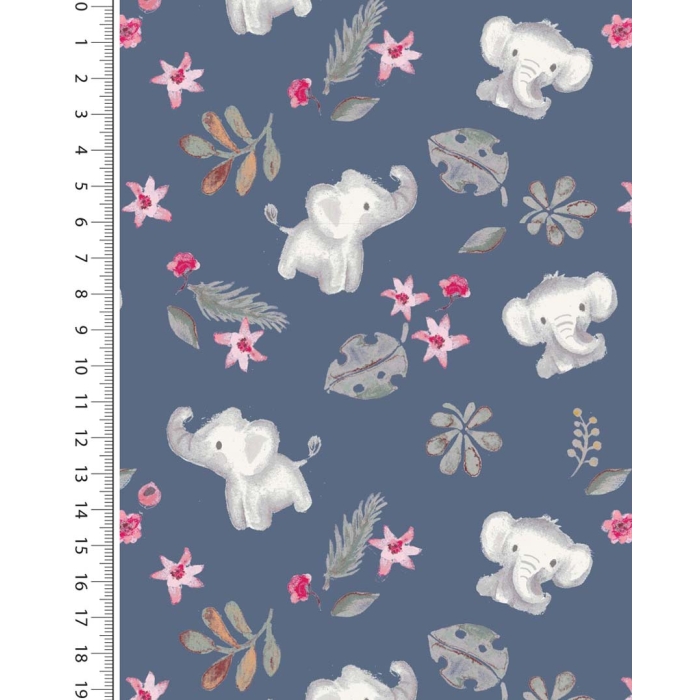 Poplin digital little ones elephant 6013