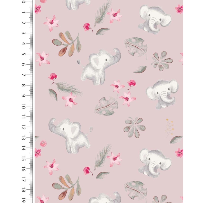 Poplin digital little ones elephant 6013