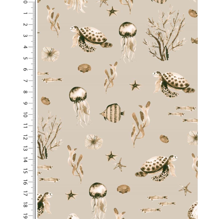 Poplin digital toff sealife 6014