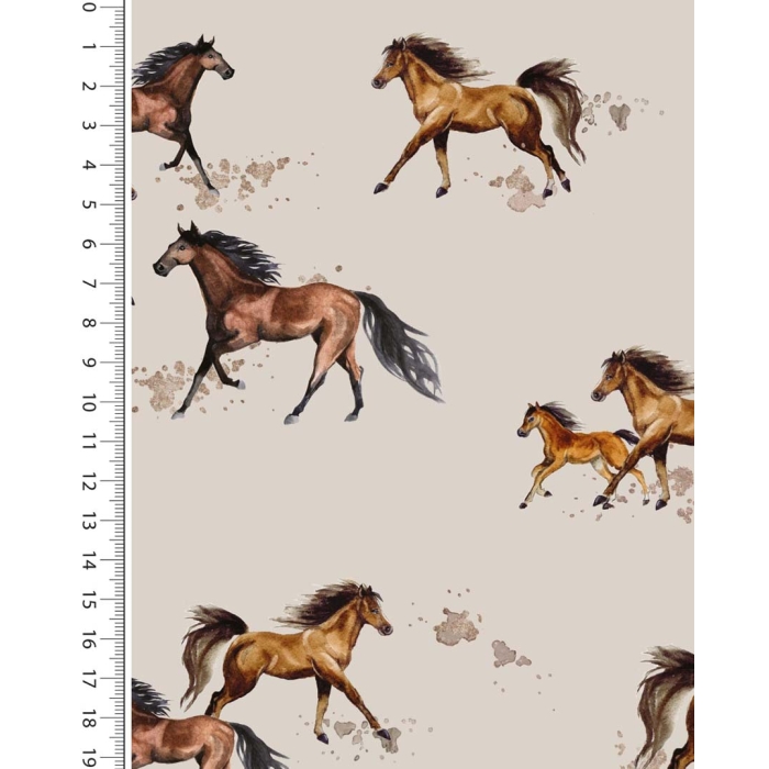 Poplin digital toff horses 6016