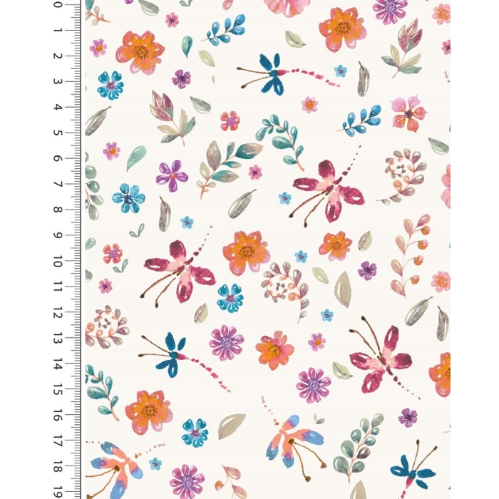 Poplin digital toff summer garden 6018