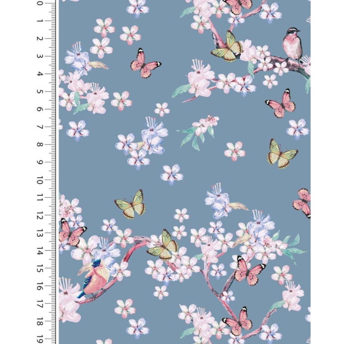 Poplin digital toff summer birds 6022
