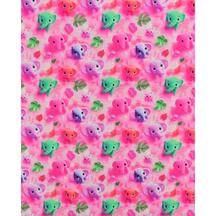Poplin 3D Elephant 5818