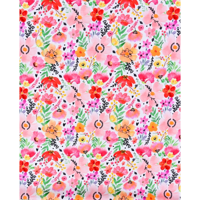 French Terry Digital Flowers 5917