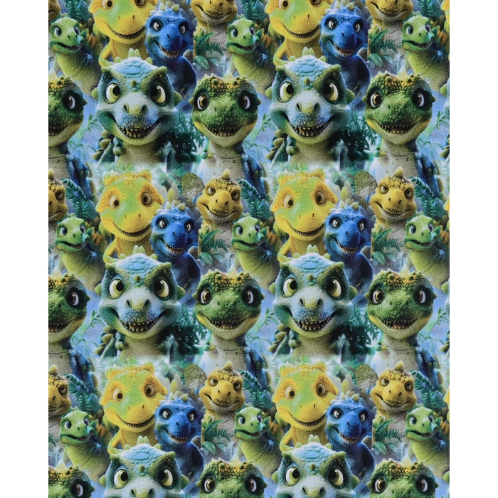French Terry Digital Dinosaur 5945