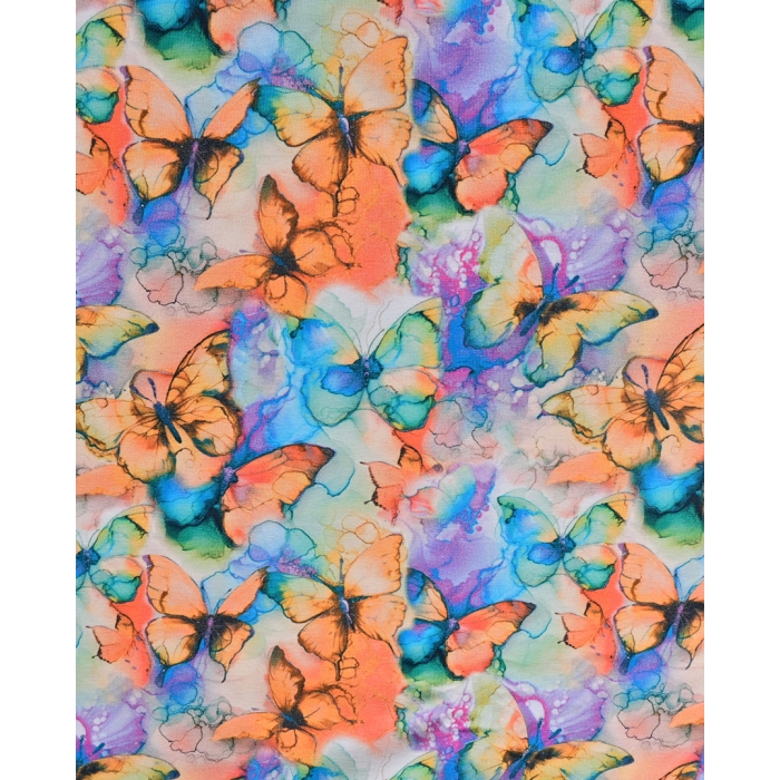 Jersey Digital Watercolor Butterfly 5933