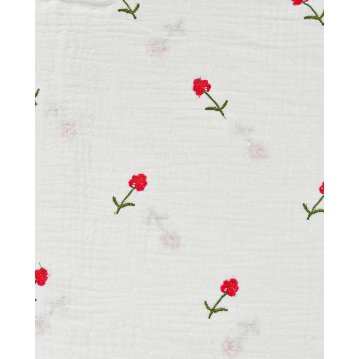 Double Gauze Embroidery Flower 6057